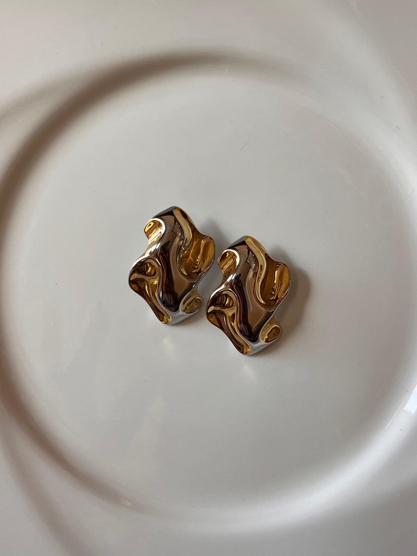 Melting Block Earrings