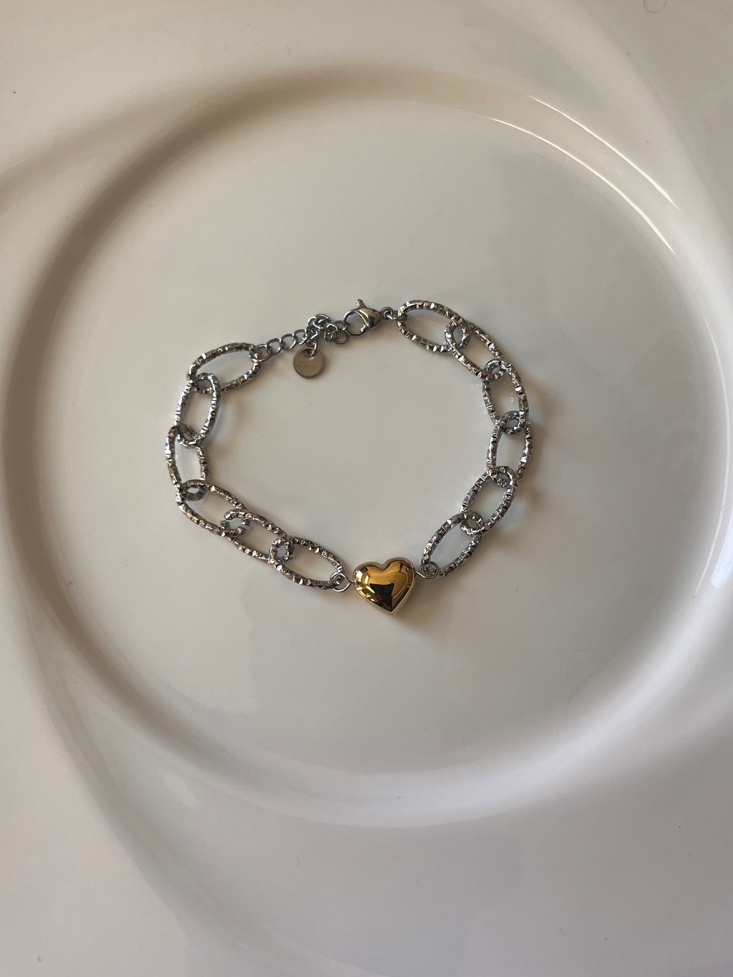 Heart Centered Chain Bracelet